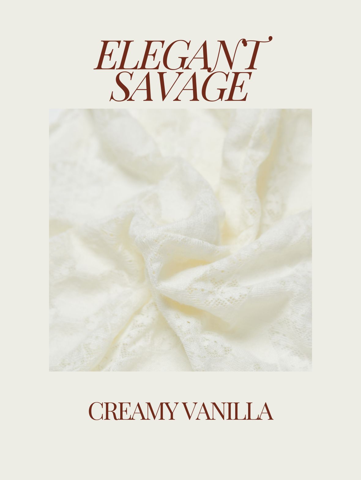 Elegant Savage-Unisex Wool Lace Autumn Special Edition-Creamy Vanilla