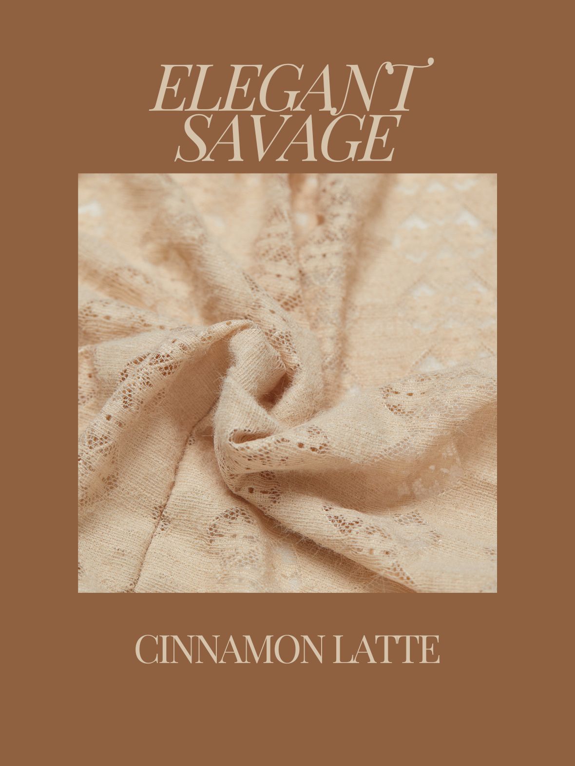 Elegant Savage-Unisex Wool Lace Autumn Special Edition-Cinnamon Latté